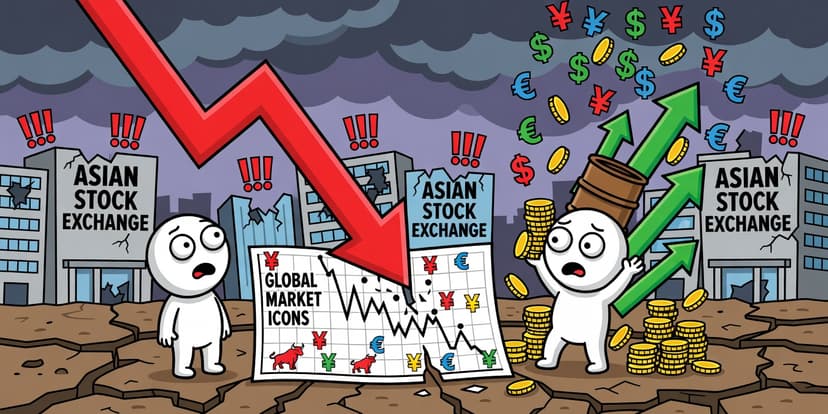 아시아 증시 와르르 붕괴! 코스피 6% 폭락, 5000선 무너지나?