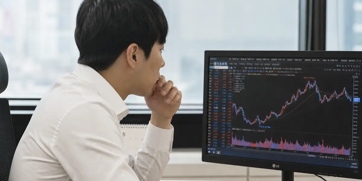 ISA 개정안 발표 후 당황하는 청년 투자자들의 반응을 보여주는 사무실 장면